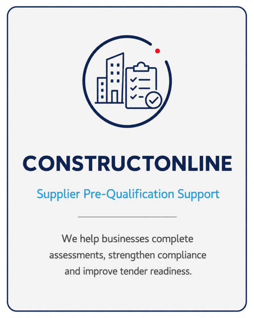 Constructonline supplier pre-qualification support icon